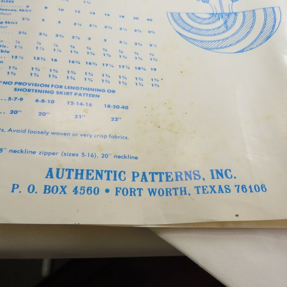 VTG Authenic Pattern Inc #320 Large Full Square Dancing Circle Skirt Swirl Pat. - Picture 7 of 15